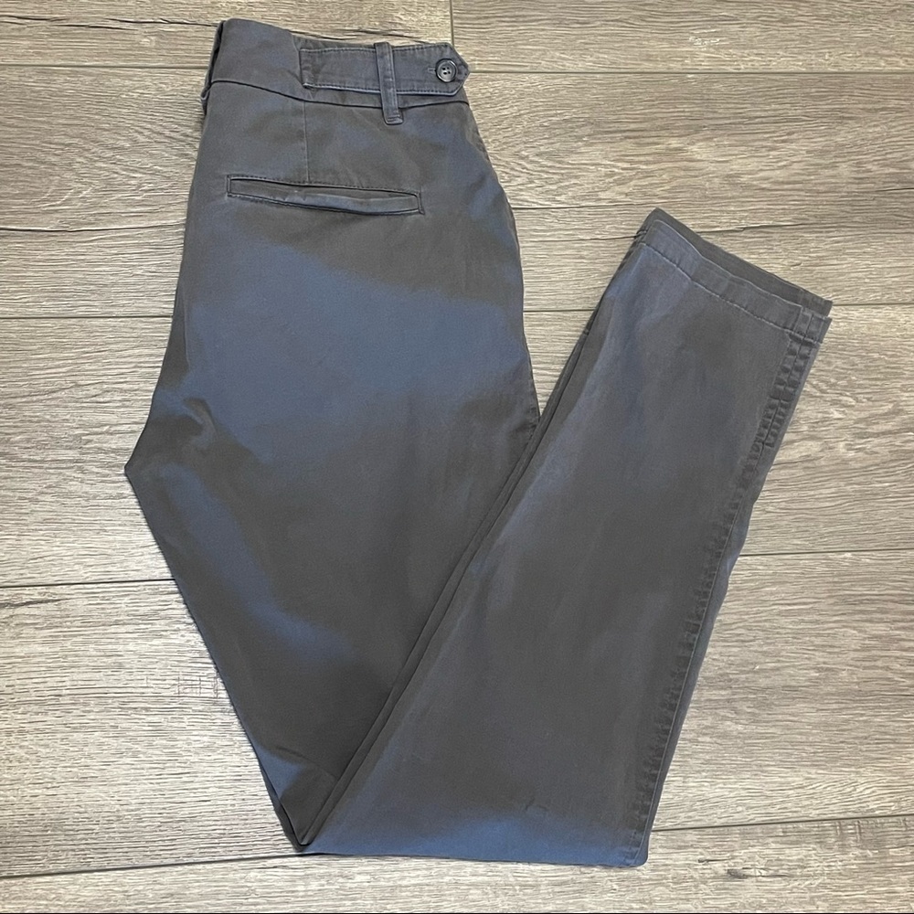 Vince Flat Front Chino Tapered Ankle Pants Khaki Gray Size 0.